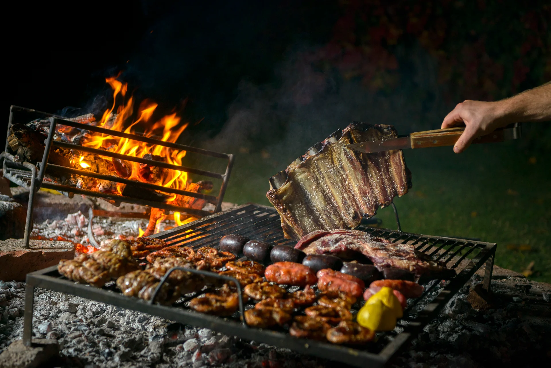 El asado en la parrilla de Abrasa Viva